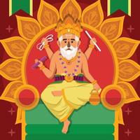 concept de vishwakarma puja vecteur