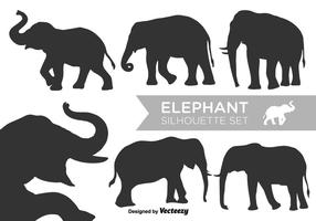 Ensemble vectoriel de vecteur éléphants d'éléphants