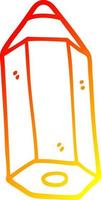 crayon de dessin animé de dessin de ligne de gradient chaud vecteur