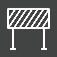 icône inversée de la ligne de barrière vecteur
