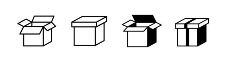 élément de conception d'icône de boîte adapté aux sites Web, à la conception d'impression ou à l'application vecteur