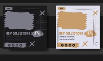 modèle de médias sociaux de vente de mode moderne vecteur