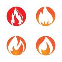 vecteur de logo de flamme de feu, concept de logo de pétrole, de gaz et d'énergie