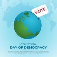 fond de la journée internationale de la démocratie avec concept mondial vecteur