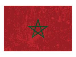 drapeau marocain, couleurs officielles et proportion. illustration vectorielle. vecteur