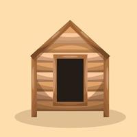 illustration vectorielle de concept de maison en bois pour animaux de compagnie vecteur