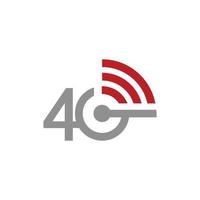 illustration vectorielle de logo réseau 4g vecteur