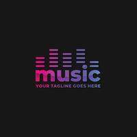 vecteur de logo de vague de musique. logo d'onde audio