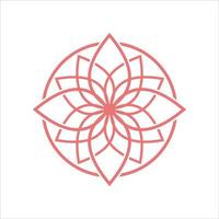 logo fleur de lotus. modèle de conception de vecteur d'icônes de lotus style de contour pour l'éco, la beauté, le spa, le yoga