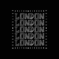 conception de t-shirts et de vêtements à londres vecteur