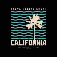 typographie d'illustration californienne. parfait pour la conception de t-shirt vecteur