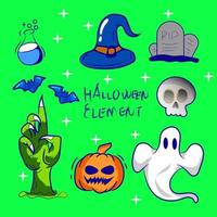 élément vectoriel premium l halloween, vecteur halloween, ensemble fantôme de paquet, fantôme mignon, design plat.