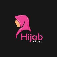 vecteur de conception de logo de magasin hijab