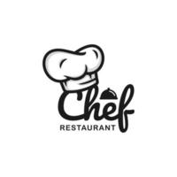 illustration vectorielle de chef logo design. logo restaurant vecteur