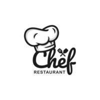 illustration vectorielle de chef logo design. logo restaurant vecteur