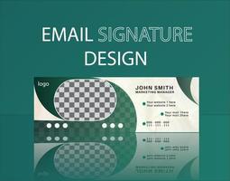 signature d'e-mail d'entreprise moderne et conception de modèle de pied de page d'e-mail personnel vecteur