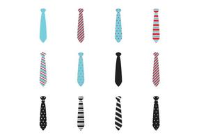 Collection de cravate en couleur différente vecteur