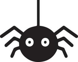 mini araignée noire conçue pour les ensembles d'halloween vecteur