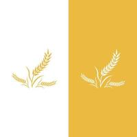 illustration d'icône vectorielle de logo de blé vecteur