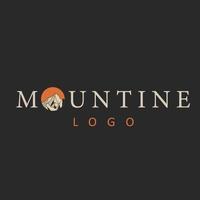 logo de la montagne. modèle de logo design plat. illustrateur de vecteur