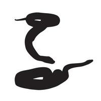 python, serpent, silhouette, art vecteur