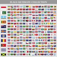 tous les drapeaux nationaux officiels du monde vecteur