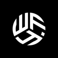 création de logo de lettre wfy sur fond noir. concept de logo de lettre initiales créatives wfy. conception de lettre wfy. vecteur