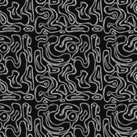 motif vectoriel abstrait sans soudure. vecteur de doodle avec un dessin abstrait sur fond noir. motif abstrait vintage, fond d'éléments doux pour votre projet, menu, boutique de café