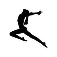 silhouette féminine de gymnastique vecteur