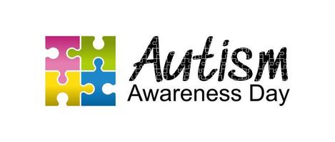 journée mondiale de sensibilisation à l'autisme le 2 avril fond avec des pièces de puzzle. peut être utilisé pour les bannières, les arrière-plans, les autocollants, les icônes, les badges, les affiches, les brochures, les campagnes d'impression et de sensibilisation à l'autisme vecteur