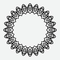 cadre grec de cercle. bordure ronde en méandre. motif d'élément de décoration. illustration vectorielle isolée sur fond blanc vecteur