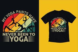 conception de t-shirt de yoga vintage vecteur