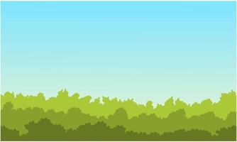 buissons de paysage, dessin de brousse gratuit vecteur