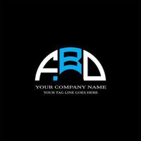 conception créative de logo de lettre fbd avec graphique vectoriel