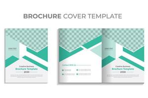 brochure d'entreprise créative polyvalente avant arrière mise en page thème couverture conception vecteur premium