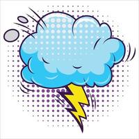 clipart nuage avec concept de bande dessinée ou de dessin animé vecteur