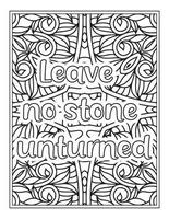 citations de motivation pages de livre de coloriage vecteur