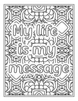 citations de motivation pages de livre de coloriage vecteur