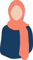 style hijab femme vecteur