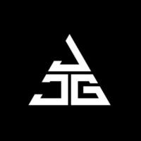 création de logo de lettre triangle jjg avec forme de triangle. monogramme de conception de logo triangle jjg. modèle de logo vectoriel triangle jjg avec couleur rouge. logo triangulaire jjg logo simple, élégant et luxueux.