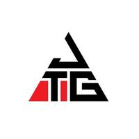 création de logo de lettre triangle jtg avec forme de triangle. monogramme de conception de logo triangle jtg. modèle de logo vectoriel triangle jtg avec couleur rouge. logo triangulaire jtg logo simple, élégant et luxueux.