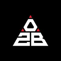 création de logo de lettre triangle ozb avec forme de triangle. monogramme de conception de logo triangle ozb. modèle de logo vectoriel triangle ozb avec couleur rouge. logo triangulaire ozb logo simple, élégant et luxueux.