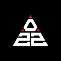 création de logo de lettre triangle ozz avec forme de triangle. monogramme de conception de logo triangle ozz. modèle de logo vectoriel triangle ozz avec couleur rouge. logo triangulaire ozz logo simple, élégant et luxueux.