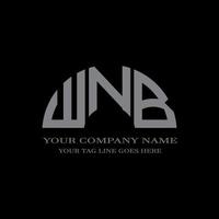 création de logo de lettre wnb avec graphique vectoriel