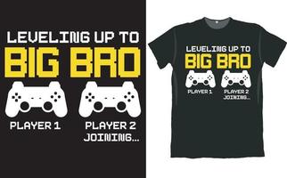 mise à niveau vers la conception de t-shirt de la console de jeu big bro