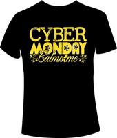 conception de t-shirt cyber lundi vecteur