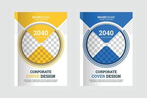 modèle de conception de couverture de livre d'entreprise polyvalent ou pouvant être utilisé pour un rapport annuel, un magazine, un dépliant, une affiche, une bannière, un portefeuille, un profil d'entreprise, un site Web, une conception de couverture de brochure vecteur