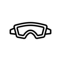 protection avec forme claire masque de natation icône illustration vectorielle contour vecteur