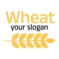 modèle de logo de grain de blé agricole simple illustration de conception de logo vectoriel plat