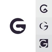 modèle vectoriel de logo initia g, symbole de logo créatif